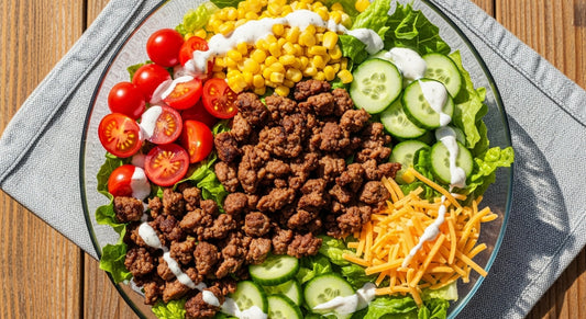 Burger Salad Bowl - سلطة البرجر الملونة