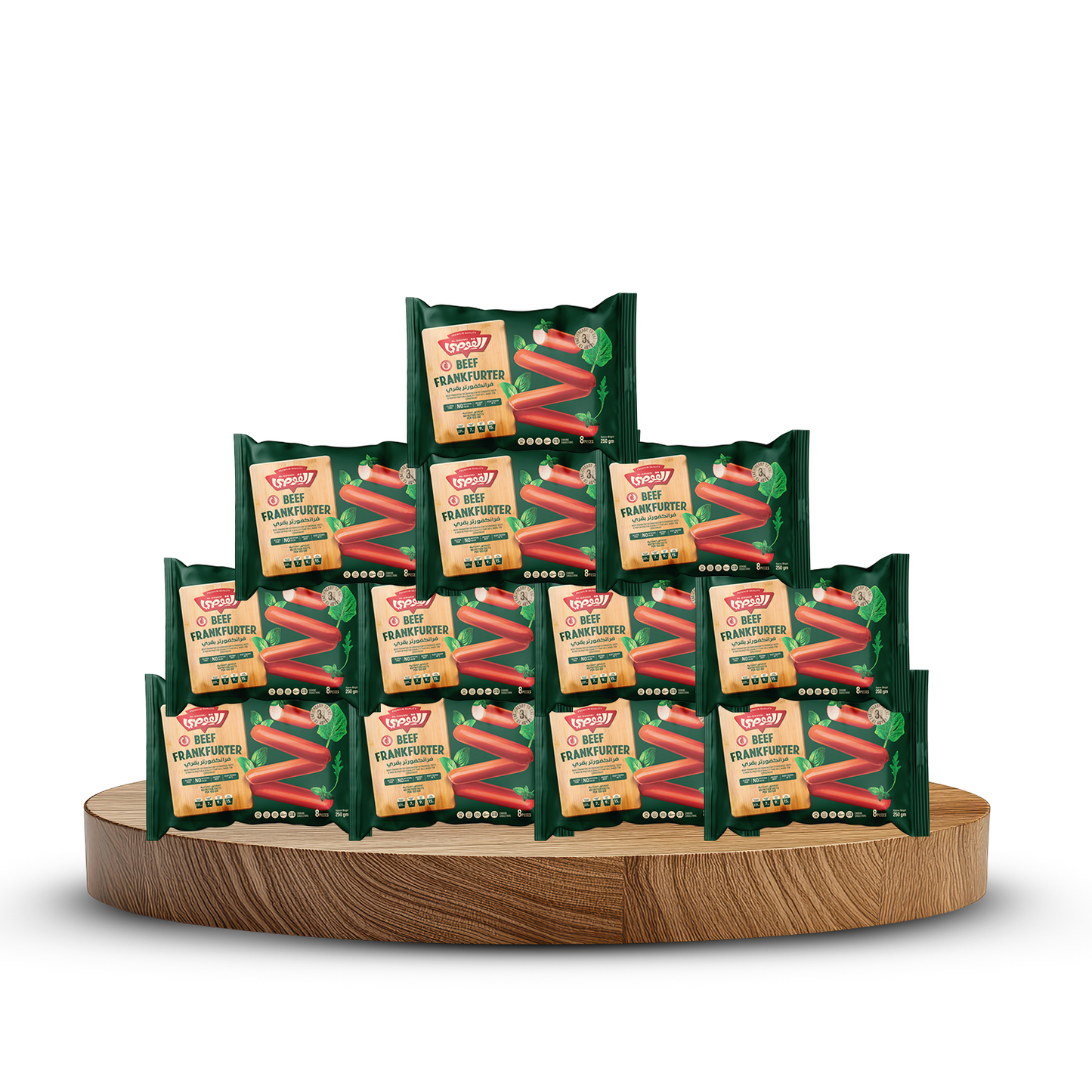 باقة فرانكفورتر بقري القوصي (12 كيس × 1 كجم) – 12 كجم - Al-Goussi Beef Frankfurter Bundle (12 Bags × 1 KG) – 12 KG