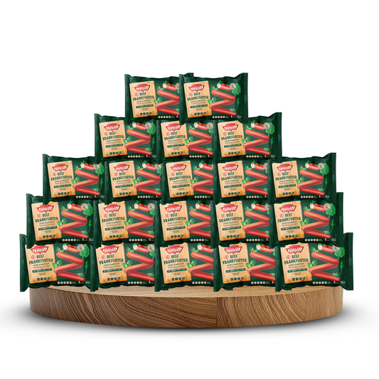 باقة فرانكفورتر بقري القوصي (20 كيس × 250 جم) – 5 كجم - Al-Goussi Beef Frankfurter Bundle (20 Bags × 250 gm) – 5 KG